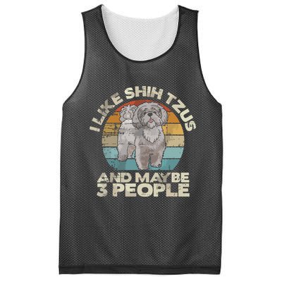 Shih Tzu T Funny Dog Lover Tee Retro Shih Tzu Mesh Reversible Basketball Jersey Tank