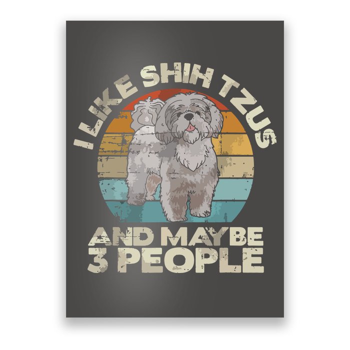 Shih Tzu T Funny Dog Lover Tee Retro Shih Tzu Poster