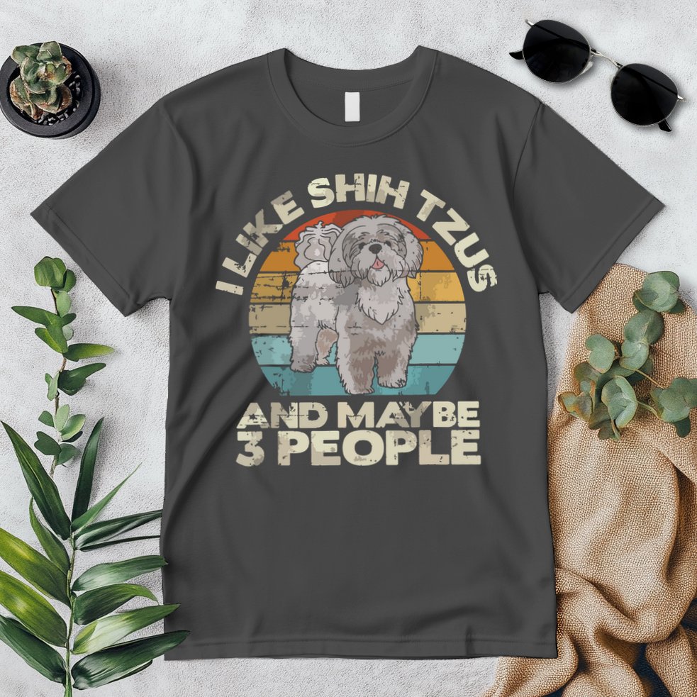 Shih Tzu T Funny Dog Lover Tee Retro Shih Tzu Premium T-Shirt