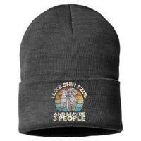 Shih Tzu T Funny Dog Lover Tee Retro Shih Tzu Sustainable Knit Beanie