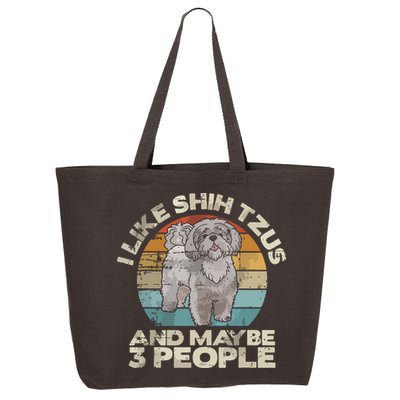 Shih Tzu T Funny Dog Lover Tee Retro Shih Tzu 25L Jumbo Tote