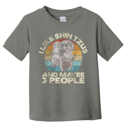 Shih Tzu T Funny Dog Lover Tee Retro Shih Tzu Toddler T-Shirt