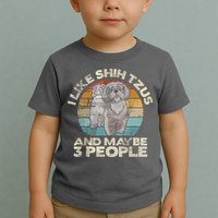 Shih Tzu T Funny Dog Lover Tee Retro Shih Tzu Toddler T-Shirt