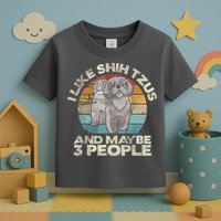 Shih Tzu T Funny Dog Lover Tee Retro Shih Tzu Toddler T-Shirt