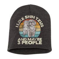 Shih Tzu T Funny Dog Lover Tee Retro Shih Tzu Short Acrylic Beanie