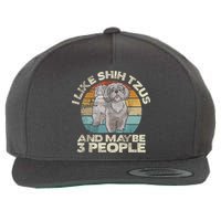 Shih Tzu T Funny Dog Lover Tee Retro Shih Tzu Wool Snapback Cap