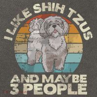 Shih Tzu T Funny Dog Lover Tee Retro Shih Tzu Cotton Canvas Backpack