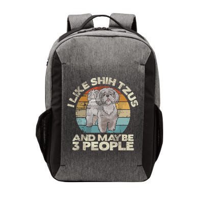 Shih Tzu T Funny Dog Lover Tee Retro Shih Tzu Vector Backpack
