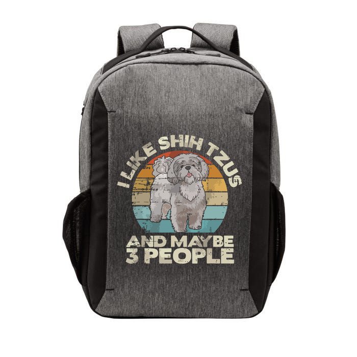 Shih Tzu T Funny Dog Lover Tee Retro Shih Tzu Vector Backpack