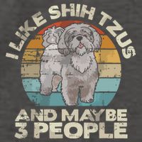 Shih Tzu T Funny Dog Lover Tee Retro Shih Tzu Vector Backpack