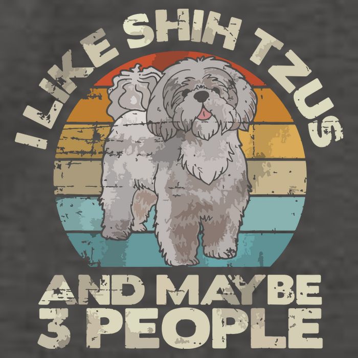 Shih Tzu T Funny Dog Lover Tee Retro Shih Tzu Vector Backpack
