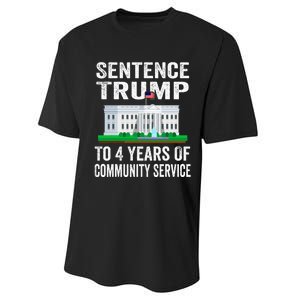 Sentence Trump To 4 Years Of Community Service Political Performance Sprint T-Shirt