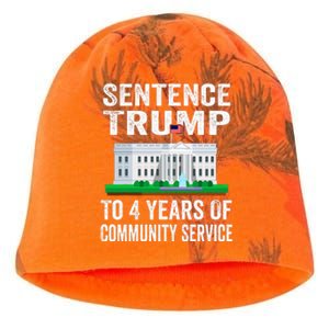 Sentence Trump To 4 Years Of Community Service Political Kati - Camo Knit Beanie