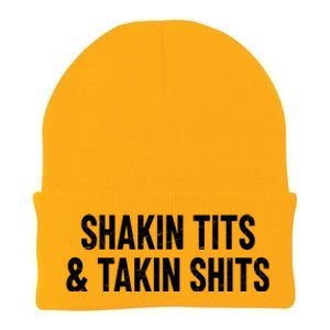 Shakin Tits & Takin Shits Quotes Sayings Knit Cap Winter Beanie