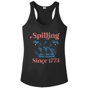 Spillin The Tea Since 1773 Funny 4th Of July Party Ladies PosiCharge Competitor Racerback Tank