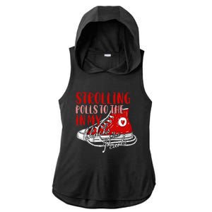 Strolling To The Polls In My Chucks And Pearls Kamala 2024 Ladies PosiCharge Tri-Blend Wicking Draft Hoodie Tank