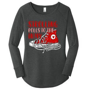 Strolling To The Polls In My Chucks And Pearls Kamala 2024 Women's Perfect Tri Tunic Long Sleeve Shirt