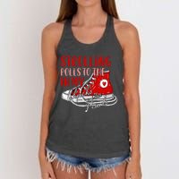 Strolling To The Polls In My Chucks And Pearls Kamala 2024 Women's Knotted Racerback Tank