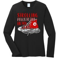 Strolling To The Polls In My Chucks And Pearls Kamala 2024 Ladies Long Sleeve Shirt