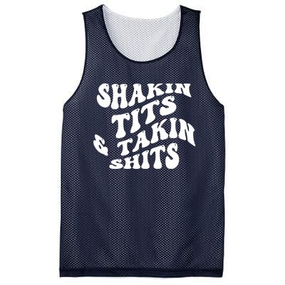 Shakin Tits & Takin Shits Quotes Sayings Mesh Reversible Basketball Jersey Tank