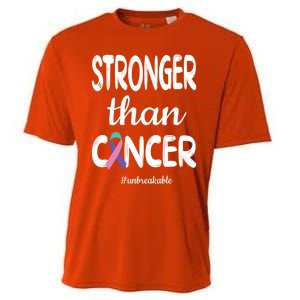 Stronger Than Thyroid Cancer Warrior Meaningful Gift Cooling Performance Crew T-Shirt