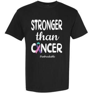 Stronger Than Thyroid Cancer Warrior Meaningful Gift Garment-Dyed Heavyweight T-Shirt