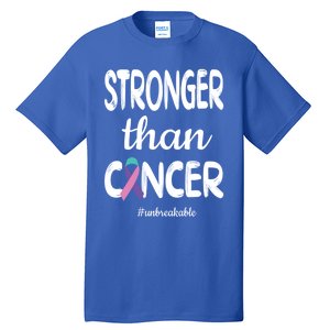 Stronger Than Thyroid Cancer Warrior Meaningful Gift Tall T-Shirt