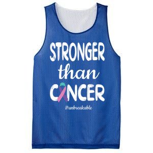 Stronger Than Thyroid Cancer Warrior Meaningful Gift Mesh Reversible Basketball Jersey Tank