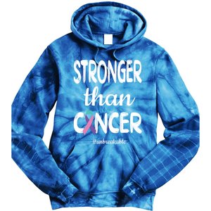 Stronger Than Thyroid Cancer Warrior Meaningful Gift Tie Dye Hoodie