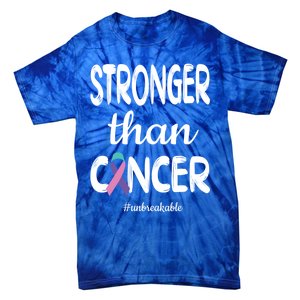 Stronger Than Thyroid Cancer Warrior Meaningful Gift Tie-Dye T-Shirt