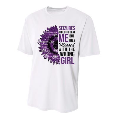 Seizures Tried To Beat Me But They Messed With The Wrong Performance Sprint T-Shirt