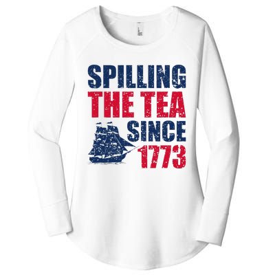 Spilling The Tea Since 1773 Vintage Fourth Of July Patriotic Women's Perfect Tri Tunic Long Sleeve Shirt