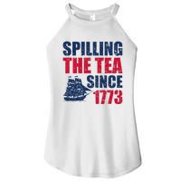 Spilling The Tea Since 1773 Vintage Fourth Of July Patriotic Women's Perfect Tri Rocker Tank