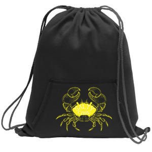 Salty To The Core Crab Sweatshirt Cinch Pack Bag