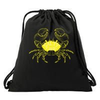 Salty To The Core Crab Drawstring Bag