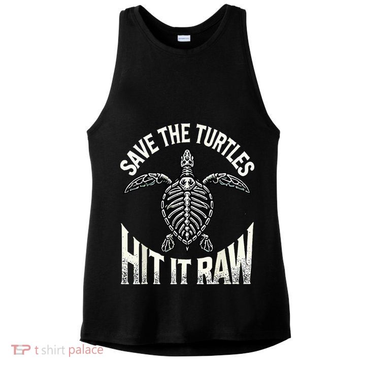 Save The Turtles Hit It Raw Ladies PosiCharge Tri-Blend Wicking Tank