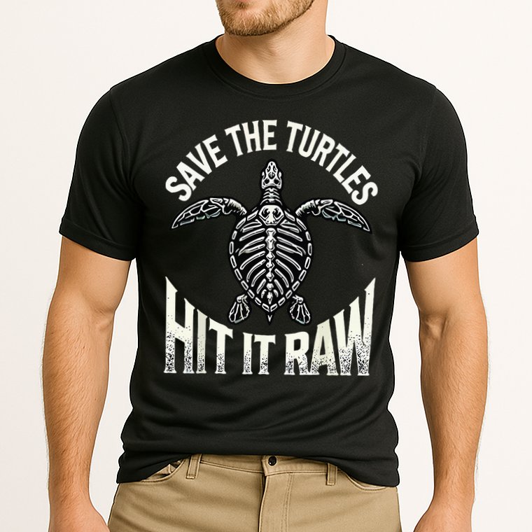 Save The Turtles Hit It Raw Performance Shirt