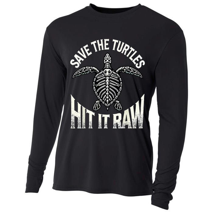 Save The Turtles Hit It Raw Cooling Performance Long Sleeve Crew