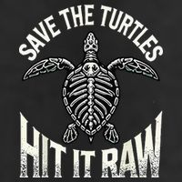 Save The Turtles Hit It Raw Golf Towel