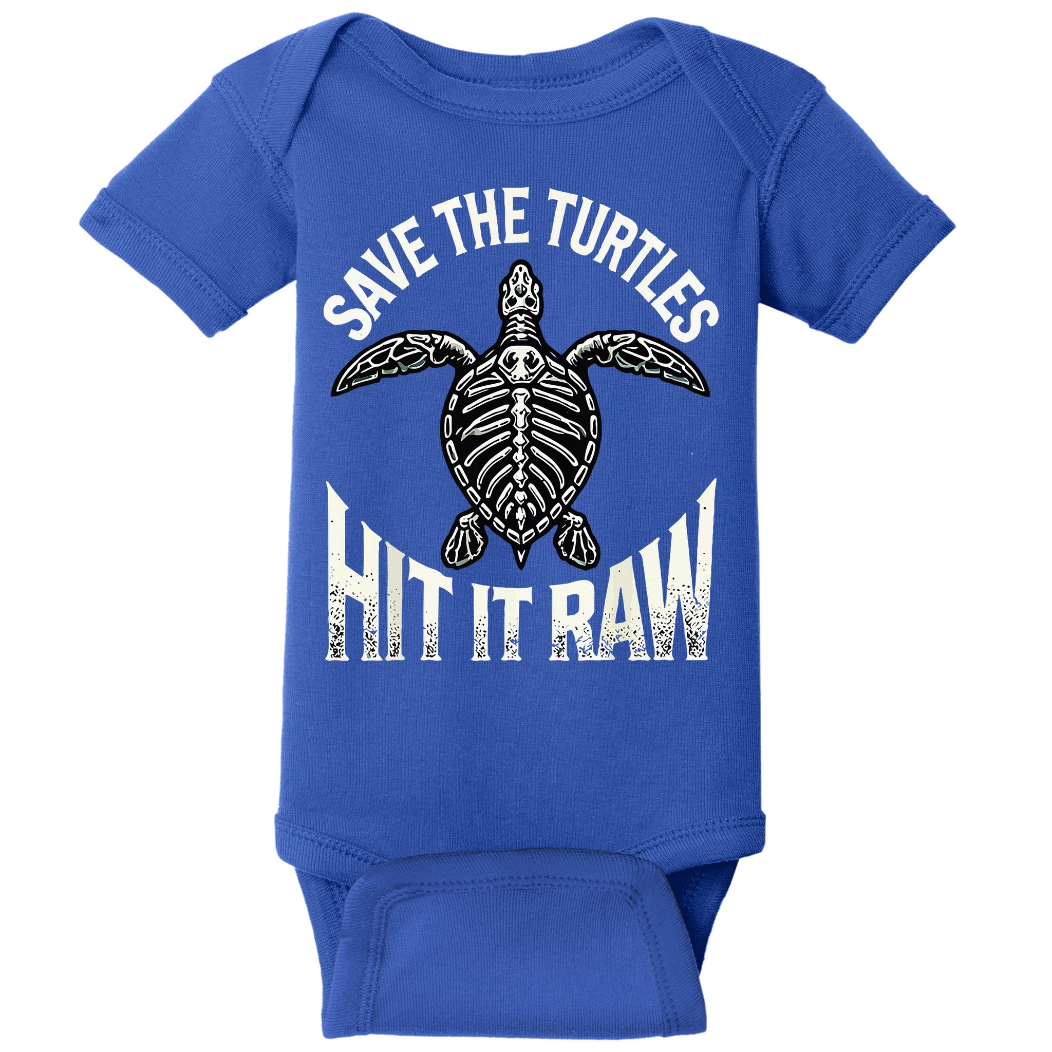 Save The Turtles Hit It Raw Baby Bodysuit