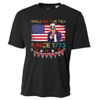 Spilling the Tea Since 1773 American Patriotic 4th of July Cooling Performance Crew T-Shirt