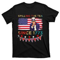 Spilling the Tea Since 1773 American Patriotic 4th of July T-Shirt