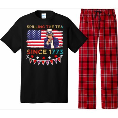 Spilling the Tea Since 1773 American Patriotic 4th of July Pajama Set