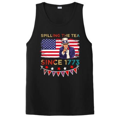 Spilling the Tea Since 1773 American Patriotic 4th of July PosiCharge Competitor Tank