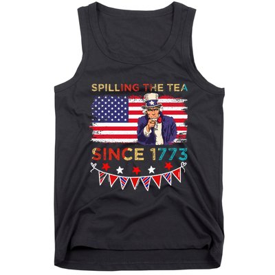 Spilling the Tea Since 1773 American Patriotic 4th of July Tank Top