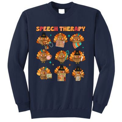 Speech Therapy Turkey Slp Speech Therapist Fall Thanksgiving Tall Sweatshirt