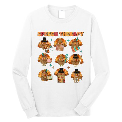 Speech Therapy Turkey Slp Speech Therapist Fall Thanksgiving Long Sleeve Shirt