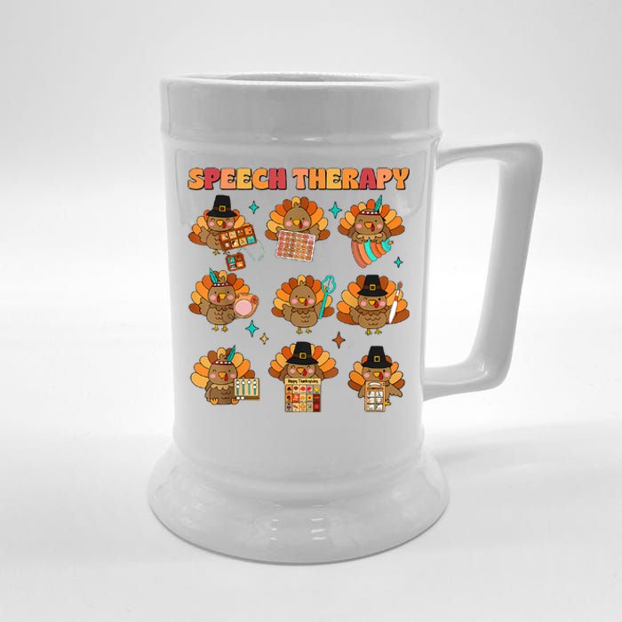 Speech Therapy Turkey Slp Speech Therapist Fall Thanksgiving Beer Stein