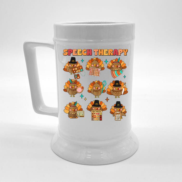 Speech Therapy Turkey Slp Speech Therapist Fall Thanksgiving Beer Stein