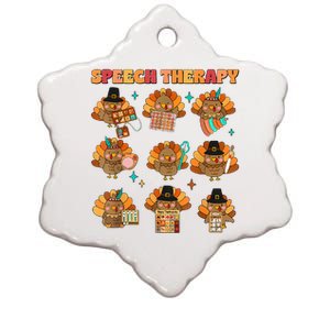 Speech Therapy Turkey Slp Speech Therapist Fall Thanksgiving Ceramic Star Ornament